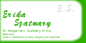 erika szatmary business card