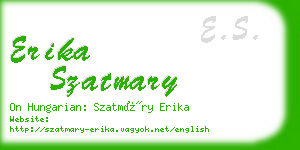 erika szatmary business card